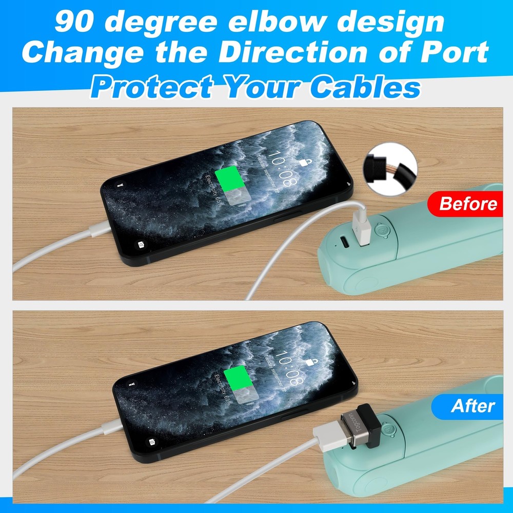 90 Degree USB 3.0 Adapter 2 Pack, (Up and Down) 2 Up Down Angle