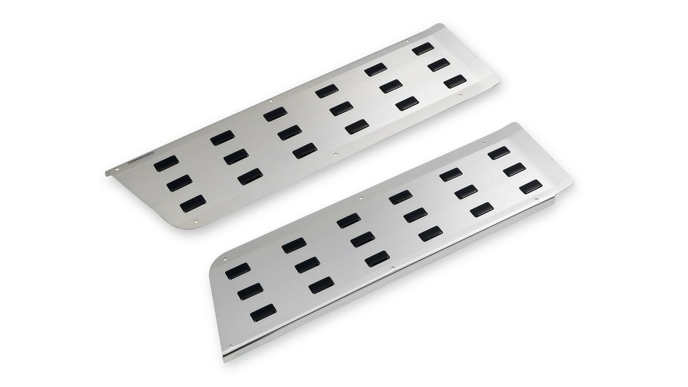 Renault Trafic 2014- Black Front Inner Step Covers | Silver