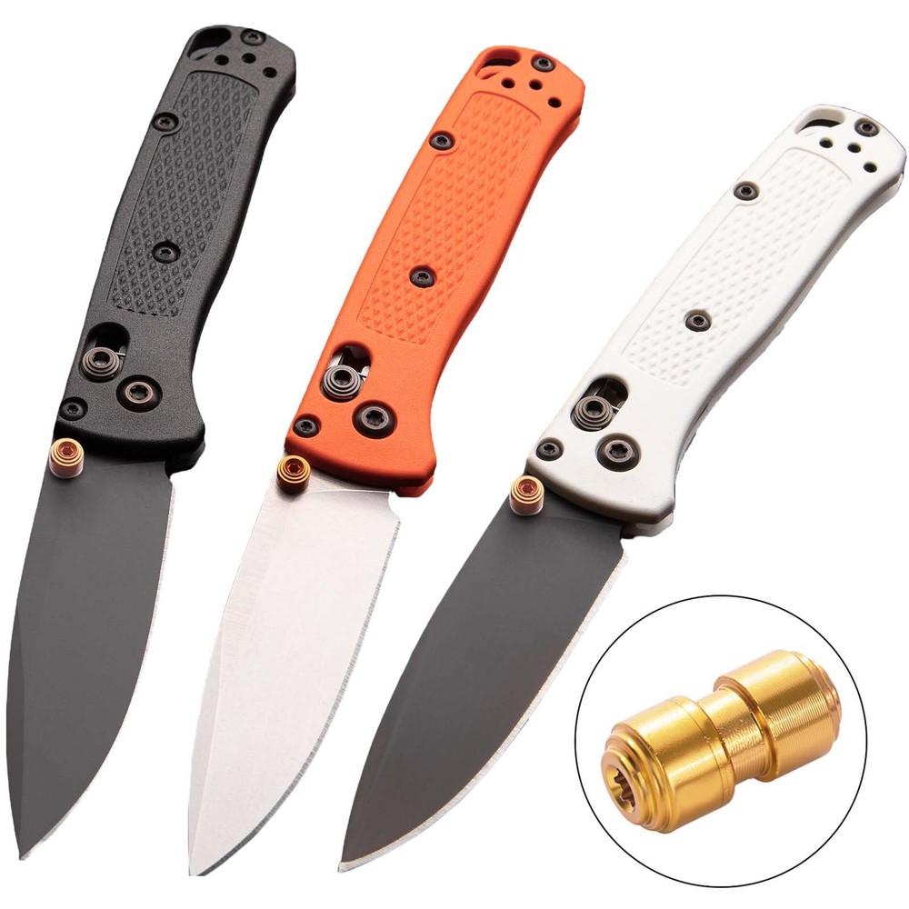 10-Pack Anodized Aluminum Thumb Studs Compatible with Benchmade Bugout gold