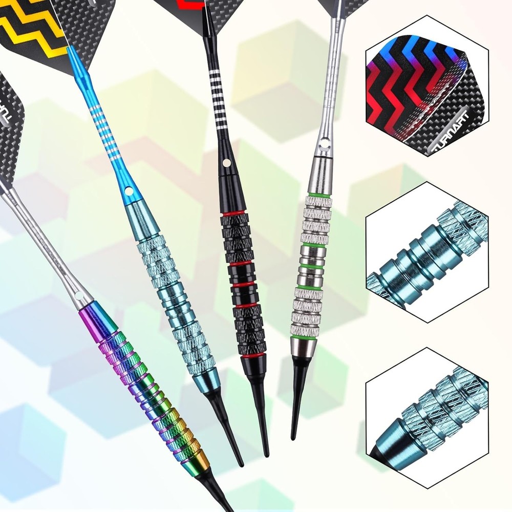 Professional Soft Tip Darts Set with Customizable Features & Tool Kit