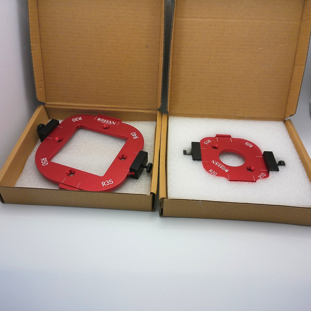 2Pcs Router Corner Radius Template 4-in-1 Arc Angle Positioning Tool