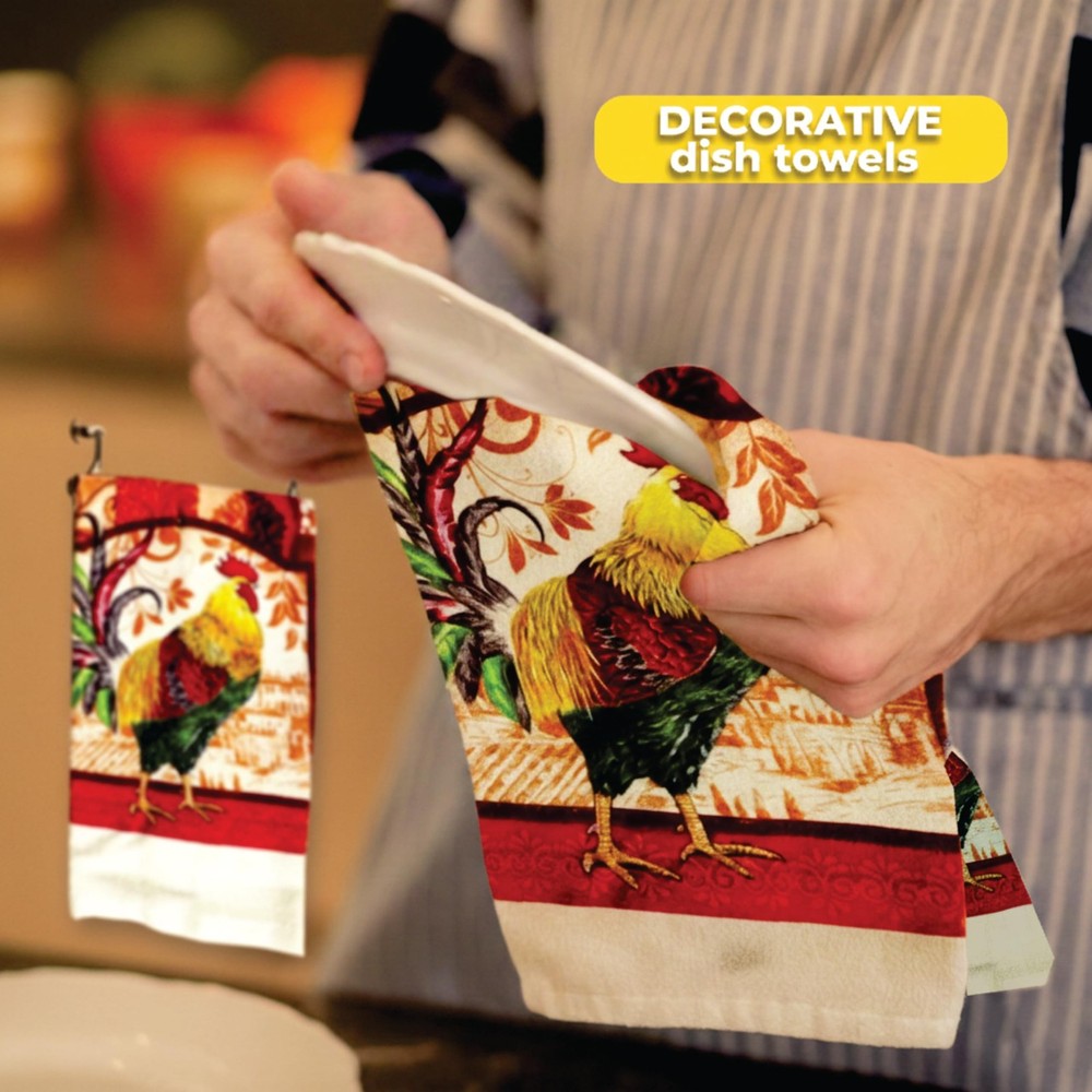 Lobyn Value Packs: Decorative & Functional Rustic Rooster Kitchen Set – 5