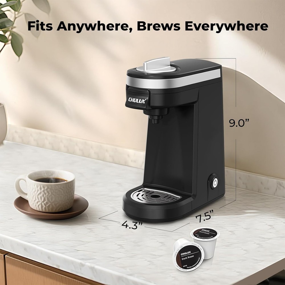 Single Serve Coffee Maker for K Capsule,Mini Single One Cup Coffee Machine Black