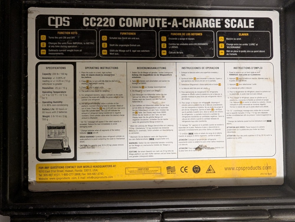 cps cc220 compute-a-charge scale