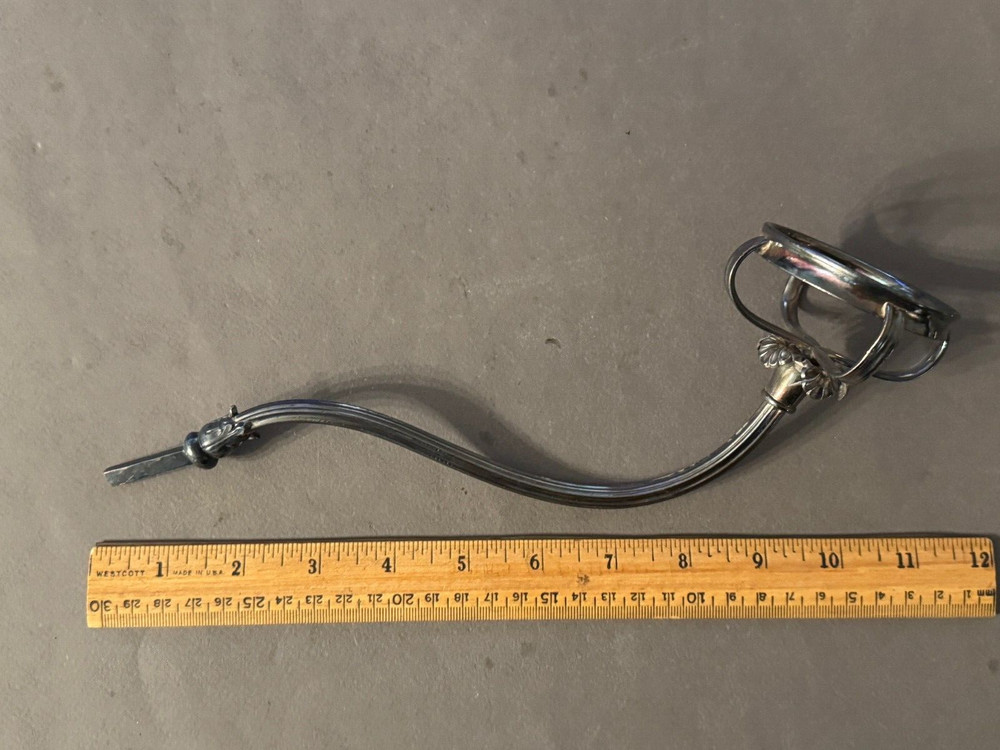 VINTAGE METAL SLIDE IN REPLACEMENT CANDLEABARA ARM (NO GLASS CUP INSERTS)