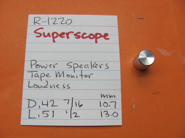 📈SUPERSCOPE PUSH SWITCH CAP R-1220 STEREO RECEIVER