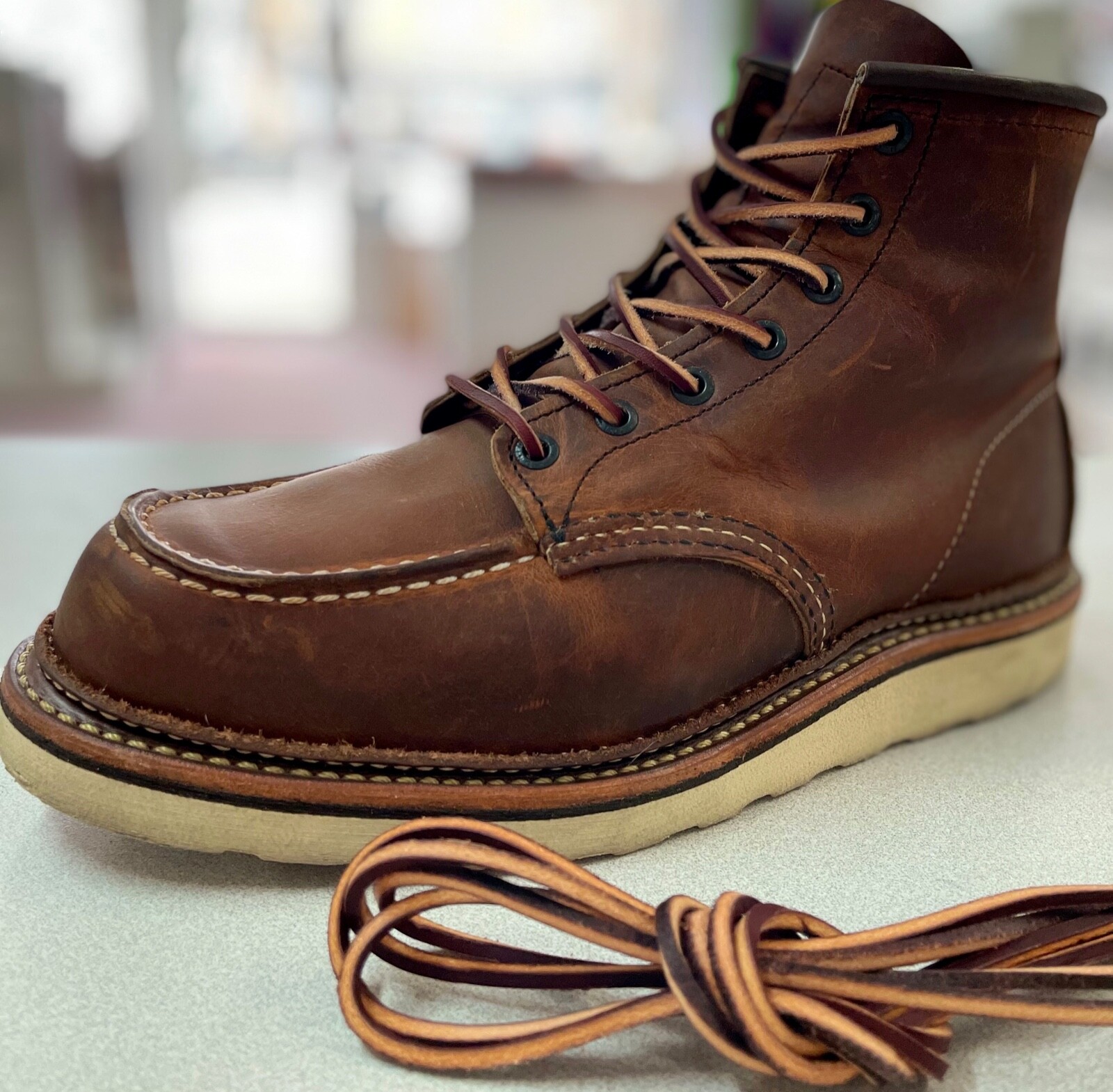 ONE PAIR- 72" ALUM tanned Strong Latigo Leather Shoelaces Strings Boot Laces