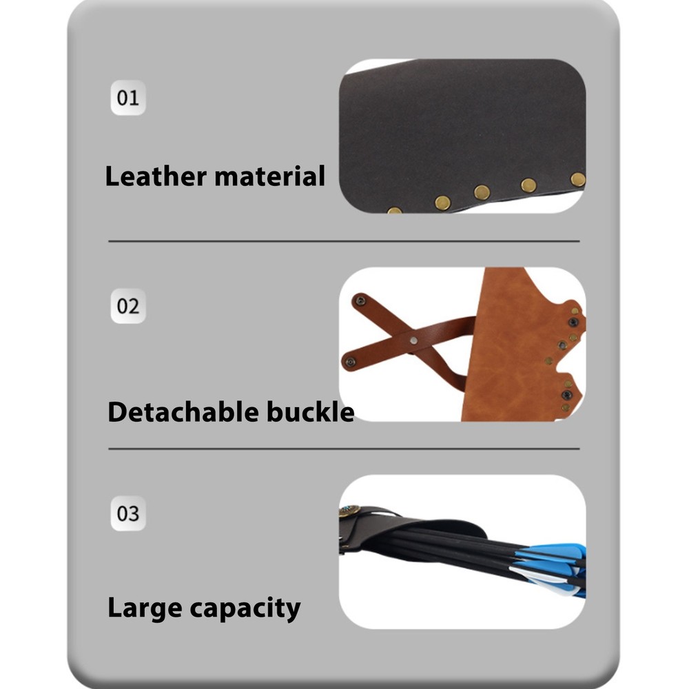 Leather Archery Quiver For Field Practice Easy To Use