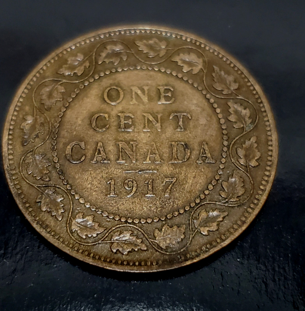 1917 CANADA LARGE CENT * LARGE PENNY ONE CENT * CANADIAN CENT *