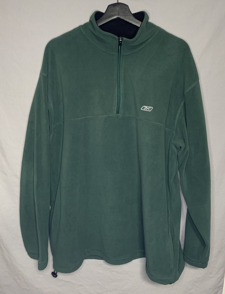 Reebok Men’s Jacket Half Zip Pullover Green Size XL