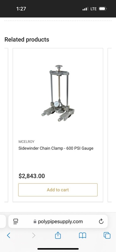 Sidewinder Chain Clamp 600 Psi