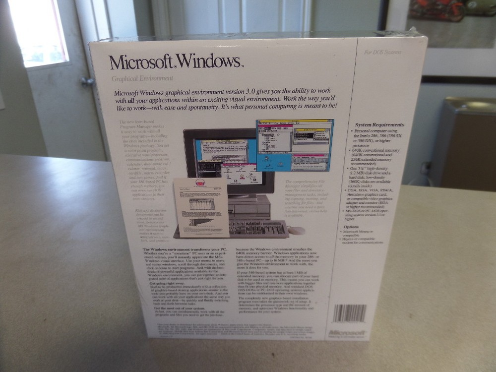 NOS Microsoft Windows 1.20MB Disk Version Graphical Environment 3.0 050-030V300