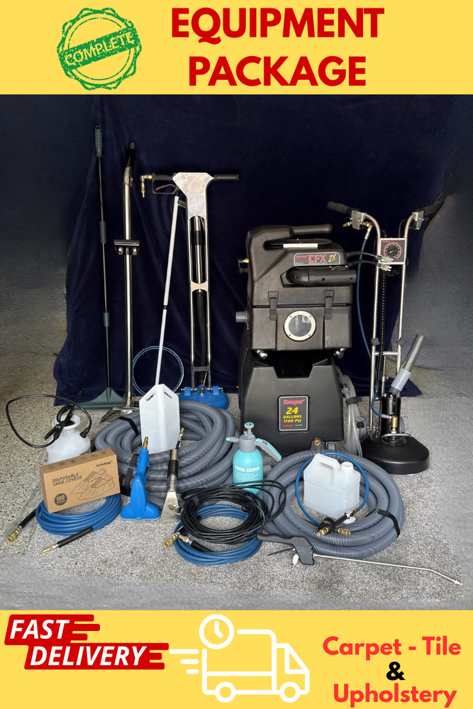 Carpet Cleaning Machine + Tile & Grout System –Rotovac 360i - Complete Setup