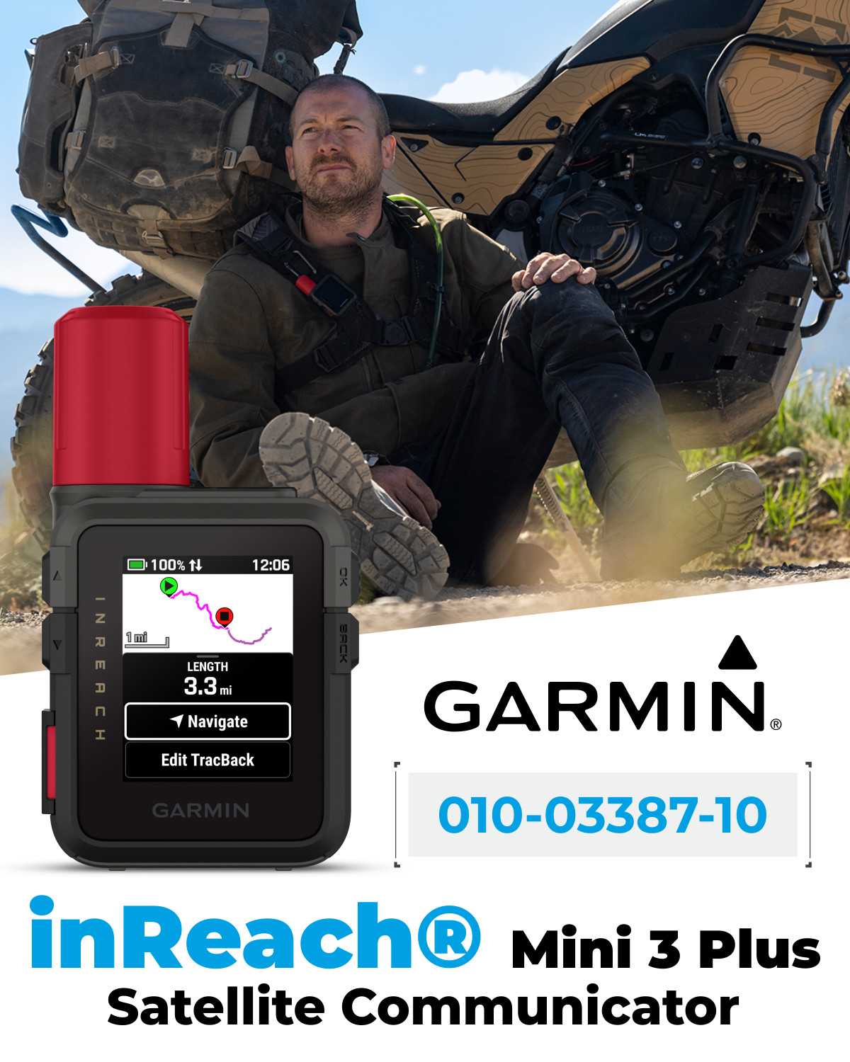 Garmin inReach Mini 3 Plus Compact SOS Satellite Communicator w/ Touchscreen