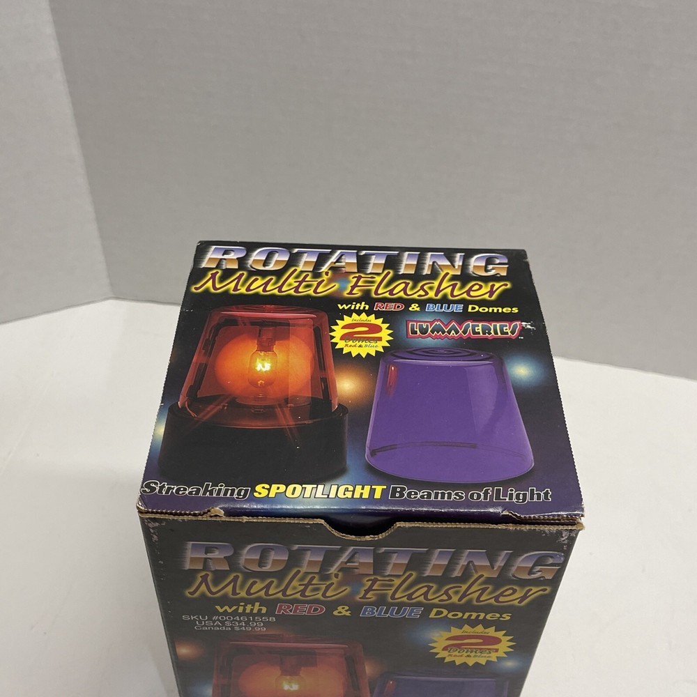 Rotating Multi Flasher with Red and Blue Domes with Extra Bulbs