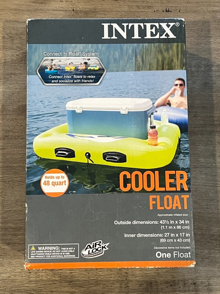 Intex Cooler Float Lake, Pool, Beach, Boat 48 Quart Lime Green New