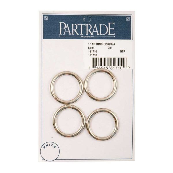 Partrade 1 Inch Nickle Plated Ring