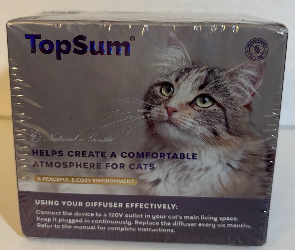 TopSum Cat Pheromone Diffuser Kit 4 in 1 Feline Calming with 3 Diffusers