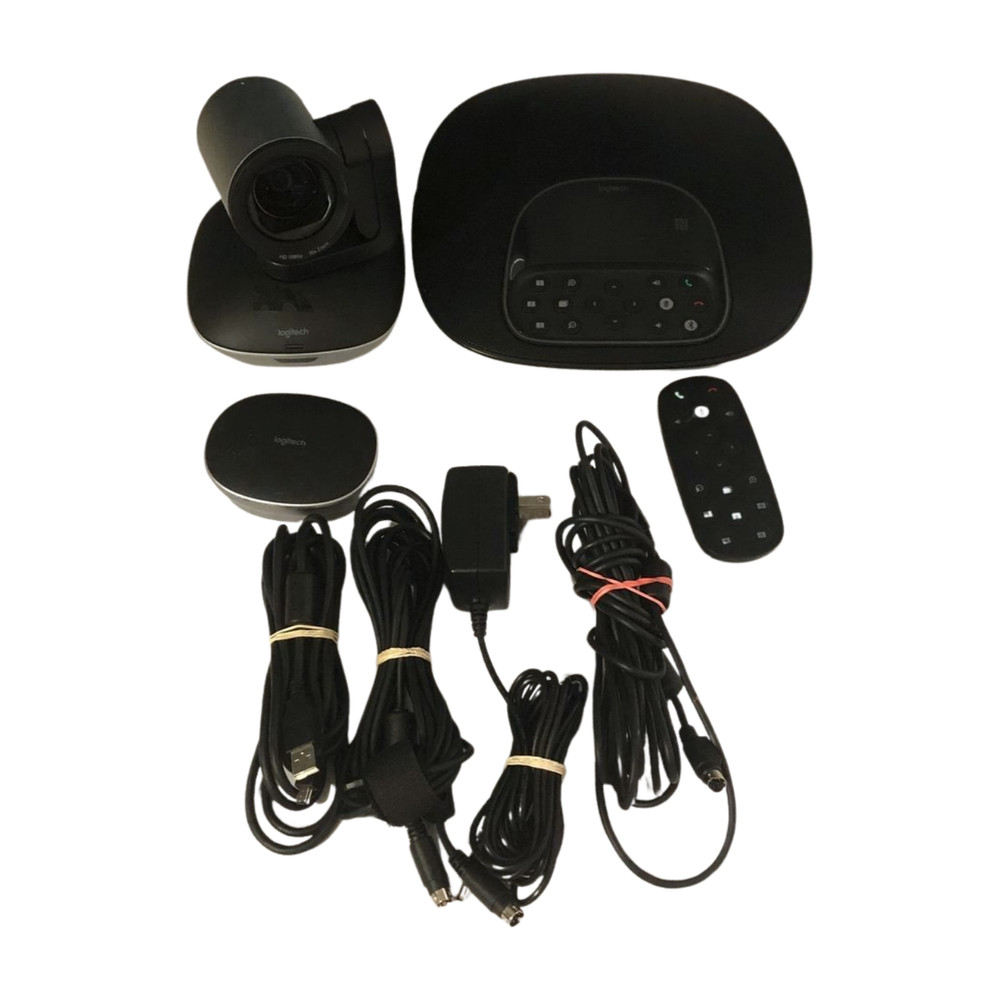 Logitech V-U0036 Group Video Conference System Camera Speakerphone Remote & Hub