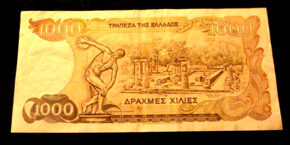 Greece-1987-1000 Dracma Bank Note-Circulated