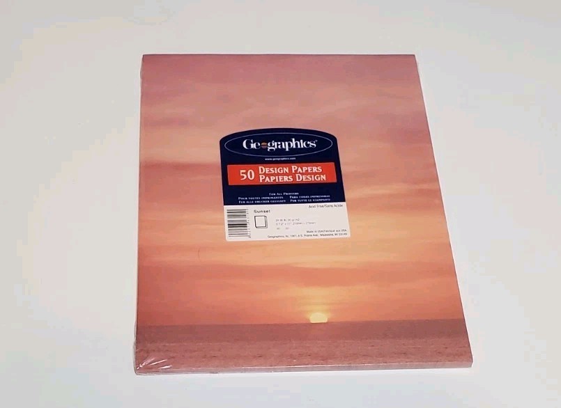 Sunset Design Printer Paper 50 Sheet Imagery Universal Compatibility Geographics