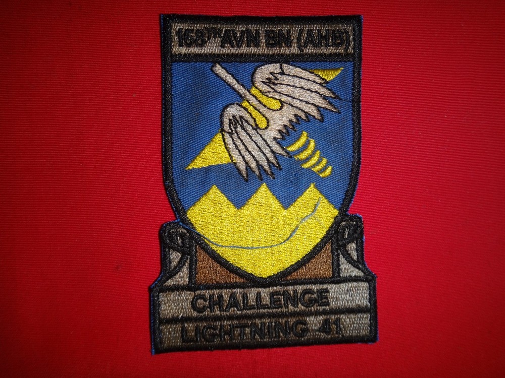 US 158th Assault Helicopter Battalion CHALLENGE LIGHTNING 41 Vietnam War Patch