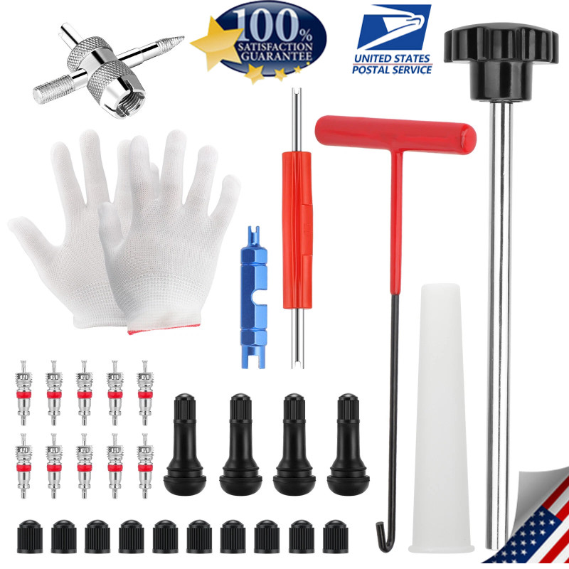 Tire Valve Stem Core Remover&Installer/Replacement Tool Set For TR413 Valve Core