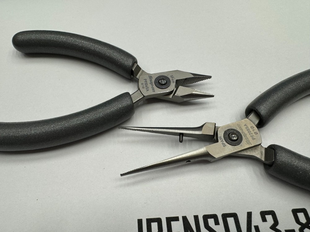 Snap-on Tools DARK TITANIUM 2pc Soft Needle & Snipe Nose Precision Pliers Set