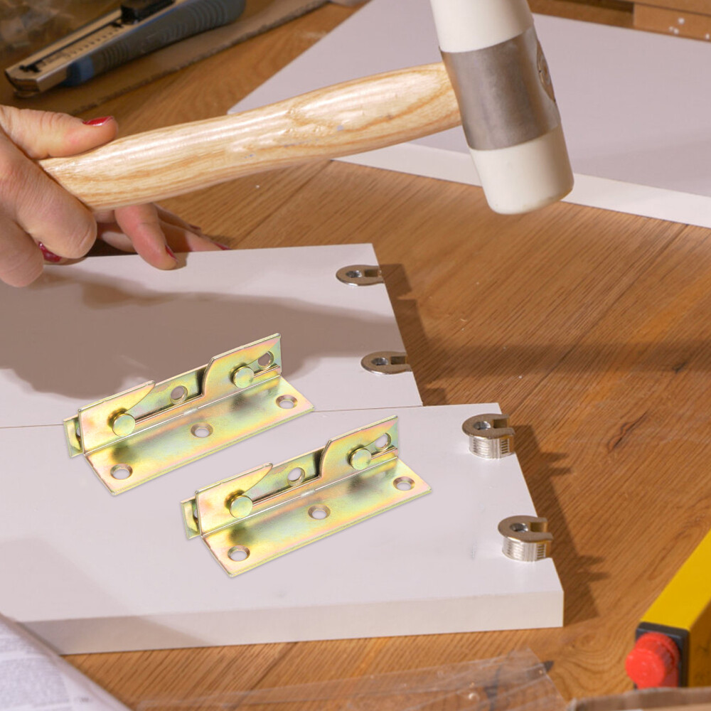 8PCS Bed Frame Brackets Bed Hinges Bed Rail Brackets Heavy Duty Bed Rail Support