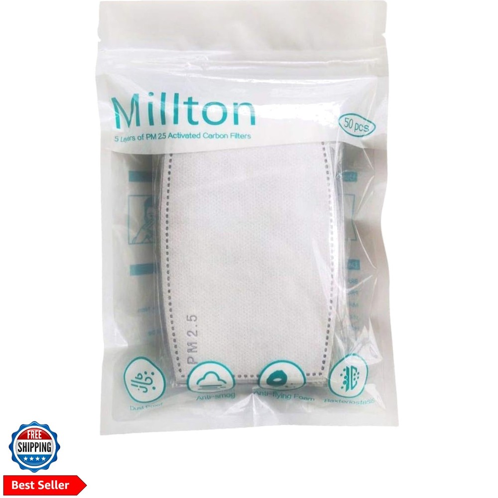 50 PCS PM 2.5 Filters Activated Carbon Filter Replaceable 50 pcs