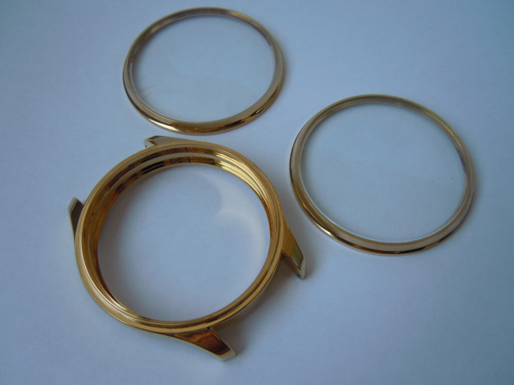 YELLOW ALLOYS CASE FOR POCKET WATCH MOVEMENTS 16s-22mm band size