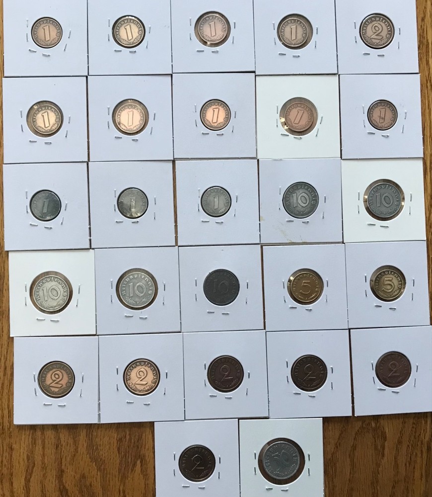 Third Reich Coins Lot-27 total coins