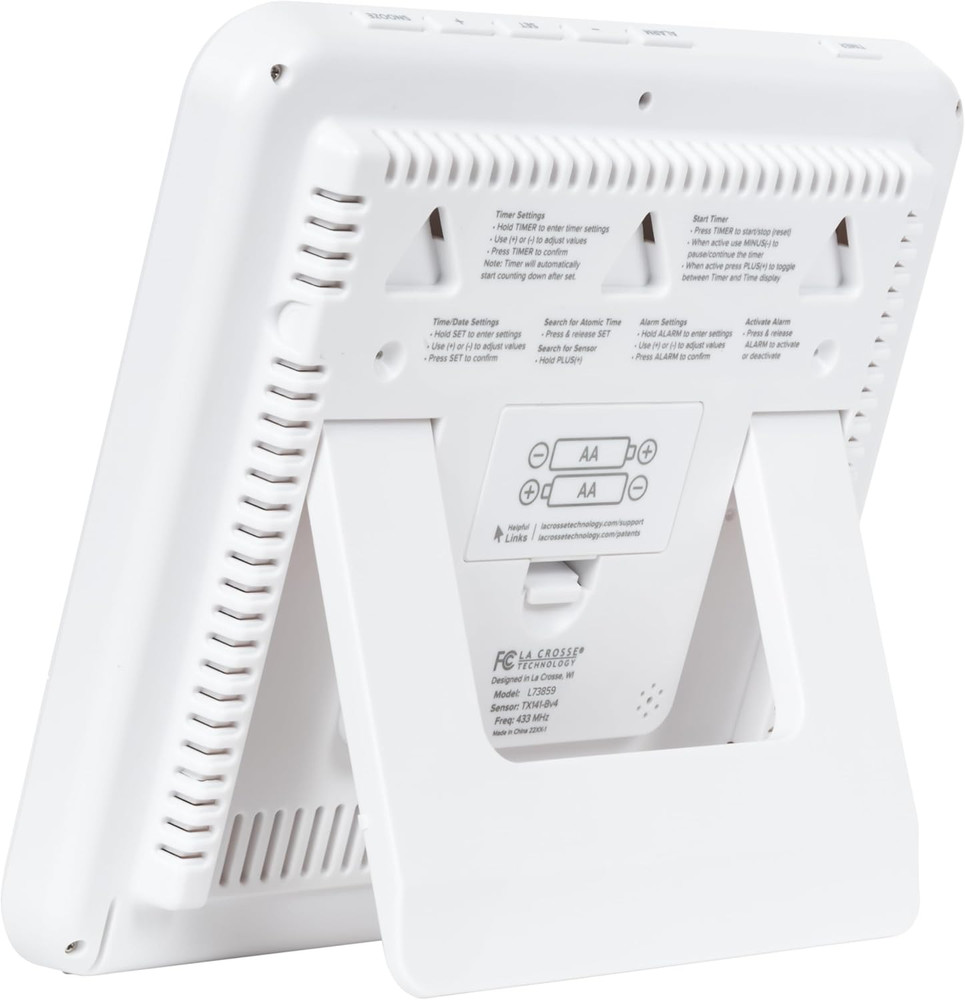 L73859 Two-Tone Atomic Digital Clock with Temperature