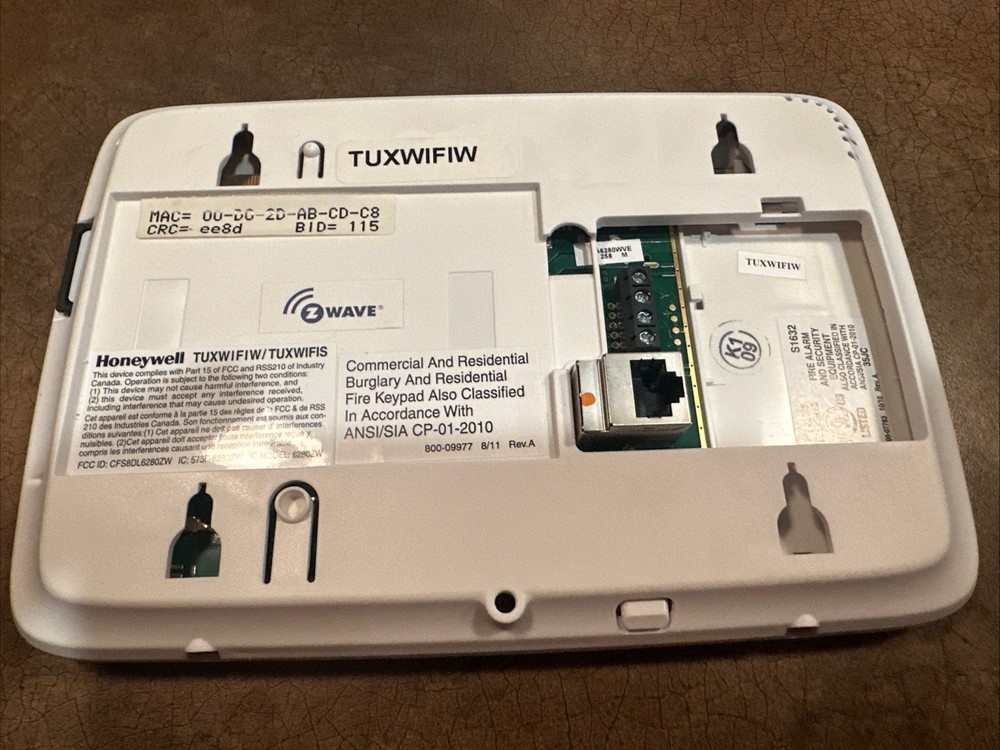 Honeywell Tuxedo Touch Controller Keypad - TUXW