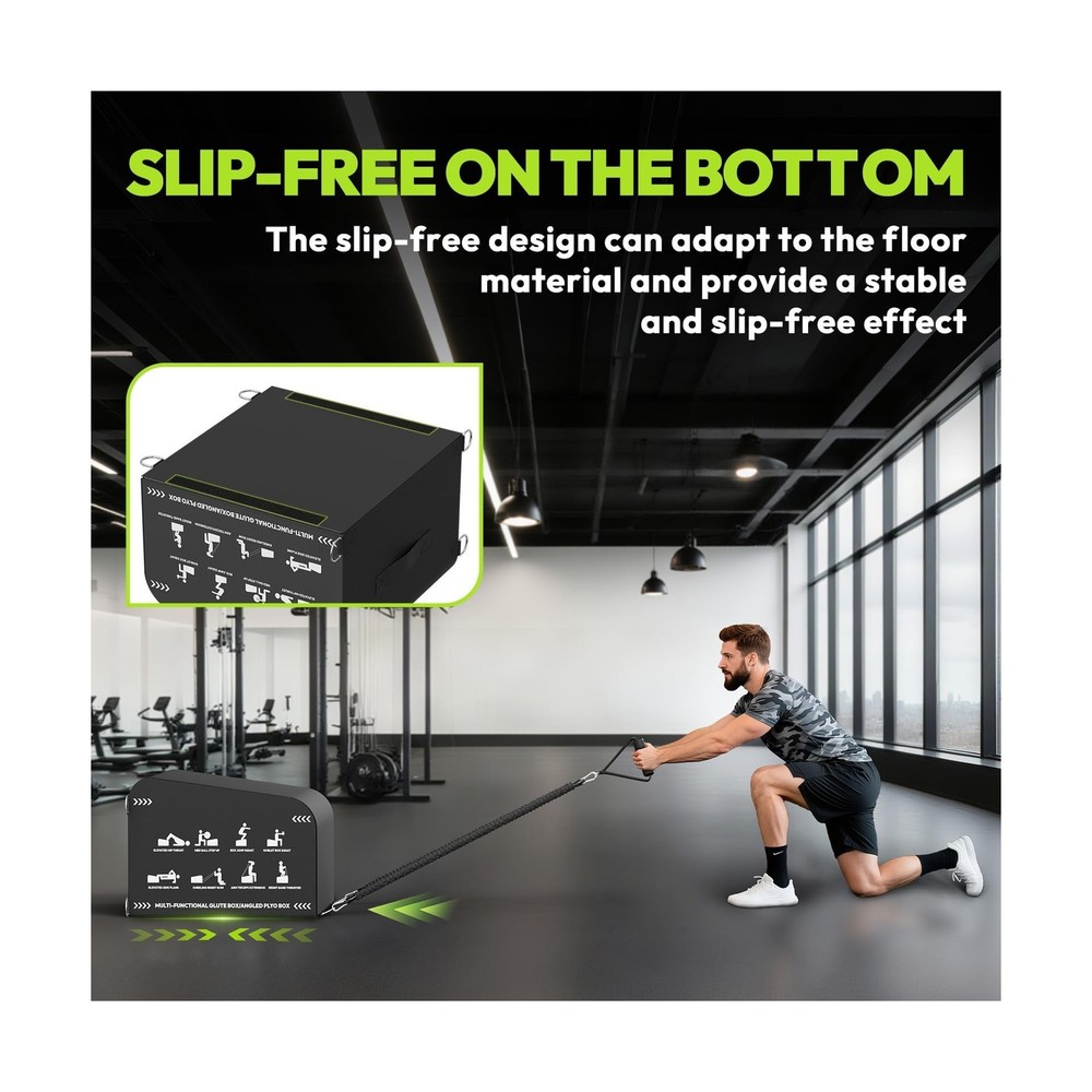 Hip Thrust Bench, Multi-Functional Slip-Free Hip Thrust Machine for Glute Bri...