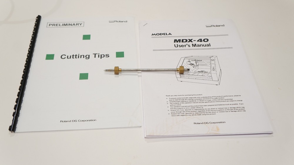 ROLAND MDX-40 USER MANUAL GUIDE PRINTED A4 PAPER