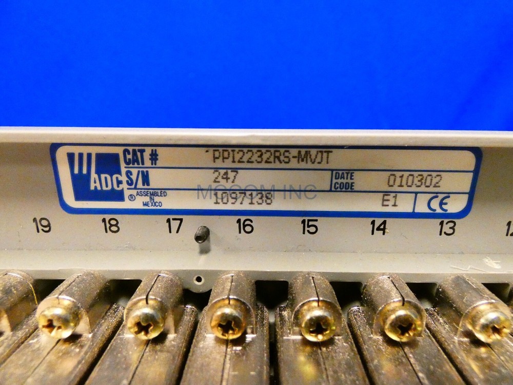 ADC PP12232RS-MVJT 2x32 2RU HD Video Patchbay