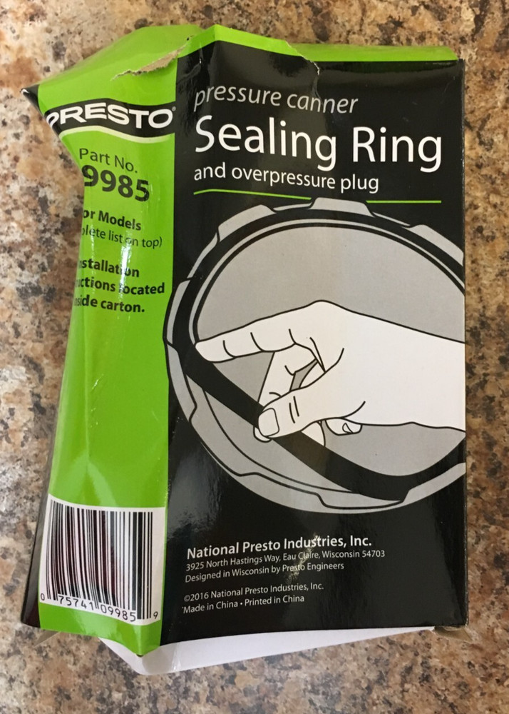 Presto 09985 Pressure Canner Sealing Ring and Overpressure Plug