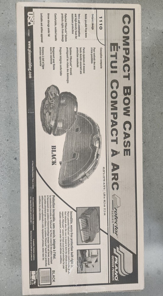 PLANO Compact Bow Case Protector Series Holds Parallel Limb Bows + Lockable-BLK