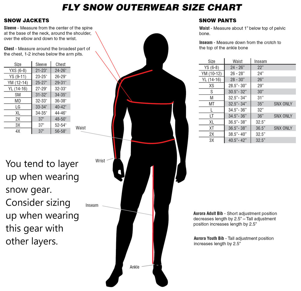 Fly Racing SNX Pro Snow Bib (Black/Red, Medium)
