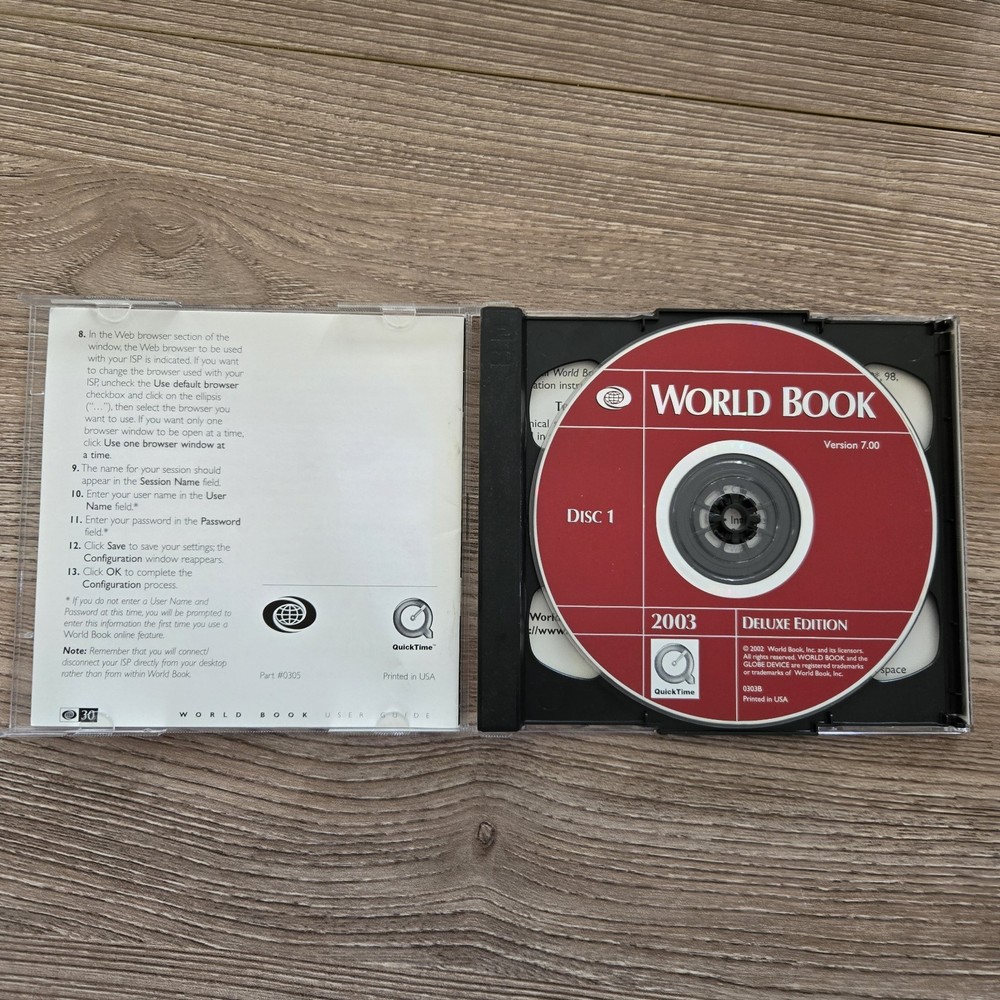 World Book : 2003 Deluxe Edition User Guide (CD World Book 2003) SOFTWARE