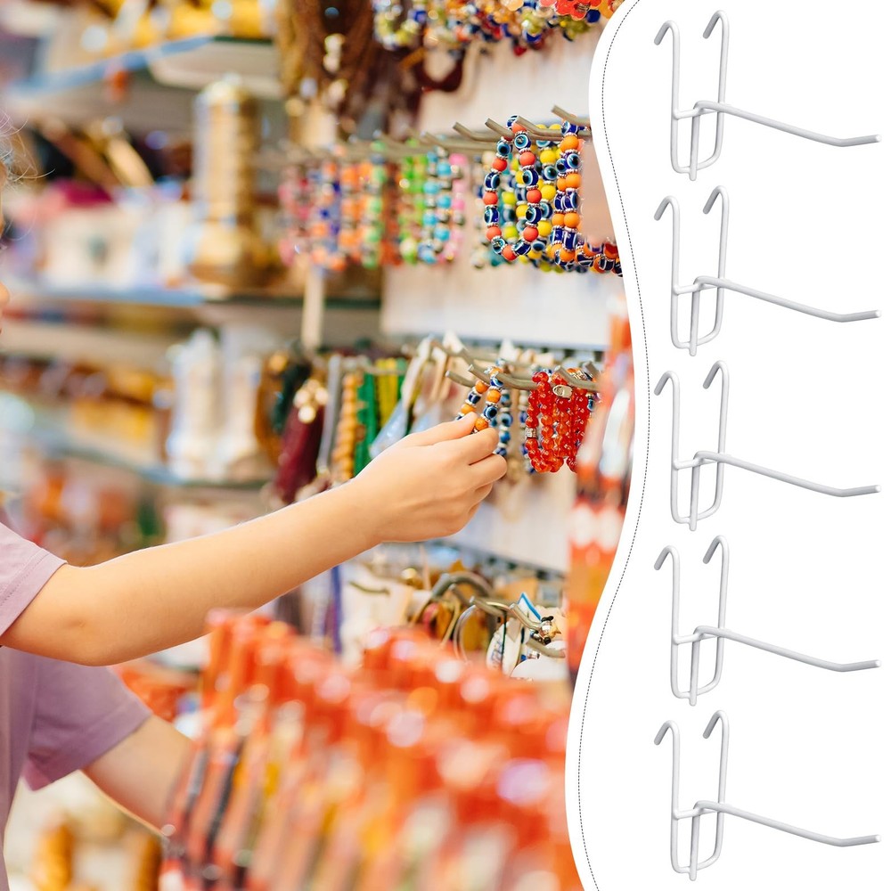 4 Inch Grid Wall Hooks 25 Pcs Gridwall Panel Hooks Garage Wall Mount Organize...