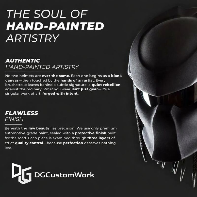 CHOPPER MOTORCYCLE HELMET CUSTOM PREDATOR SILVER SKULL ( DOT & ECE CERTIFIED )