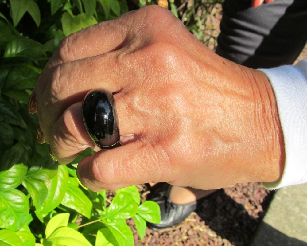 Impressive Natural Black Onyx Various SOLID Ring Sizes ONYXR142