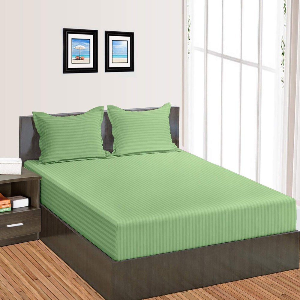 Soft Bedding 1000 - 1200 Thread Count 100% Cotton Moss Stripe Select Item
