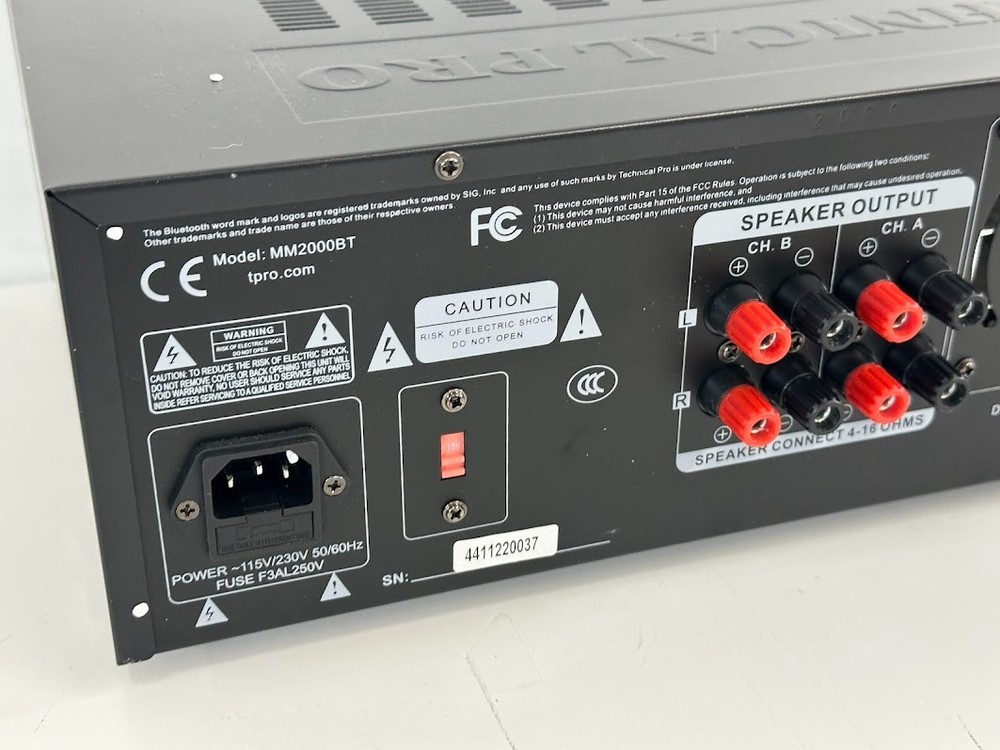 Technical Pro 2000 Watts Professional Mixer and Amplifier