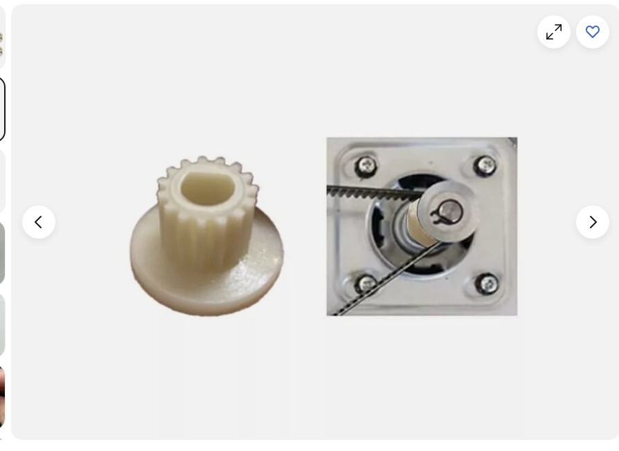 Small Gear + Snap Ring for Motor Shaft in Oneida Bread Maker Model OBM1018