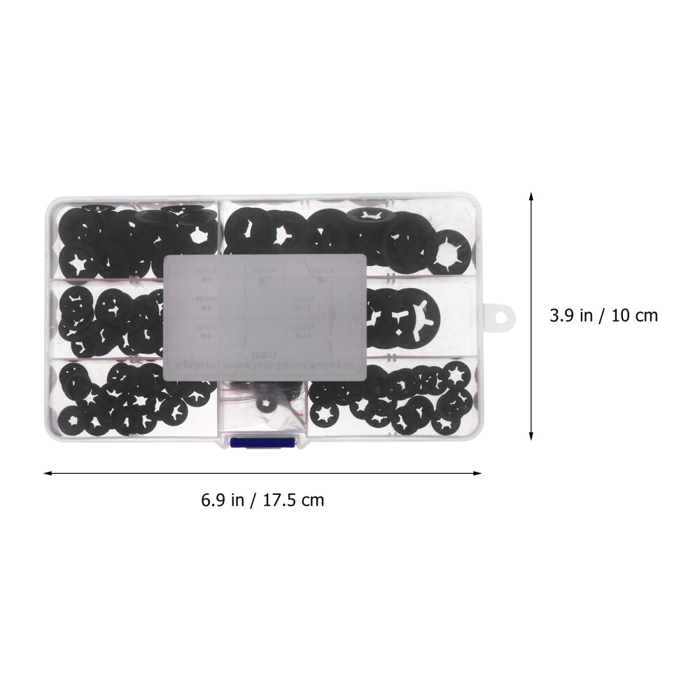 260pcs Ring Fixed Shaft Retaining Plum-blossom Shaped Clips Washer Machine