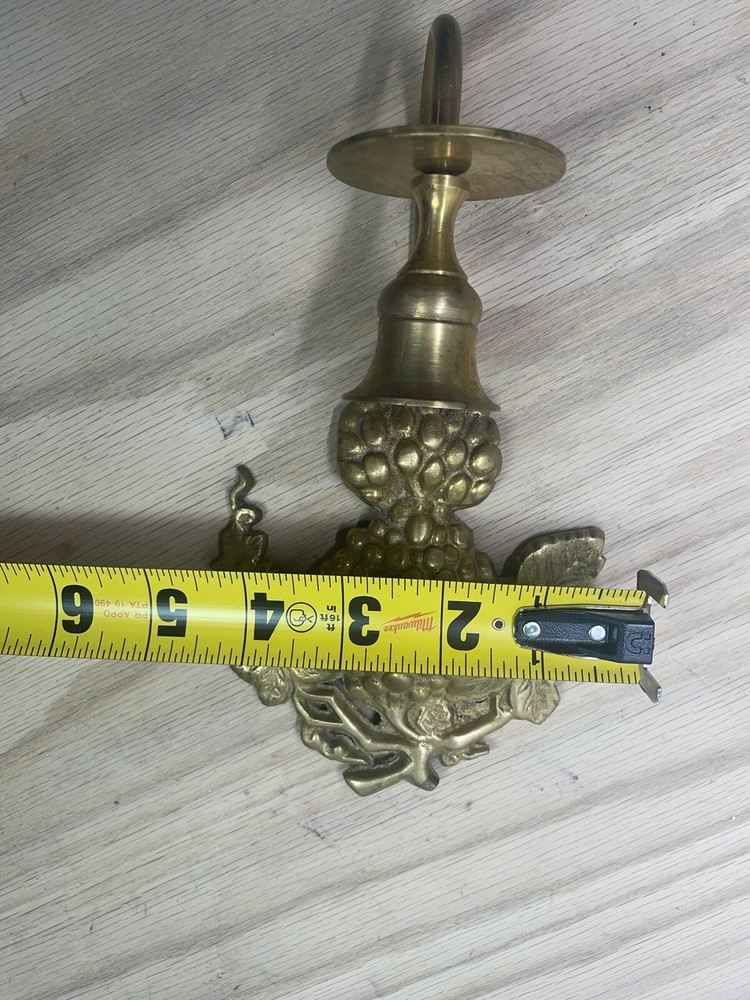 PAIR BRONZE SCONCES WITH GRAPES