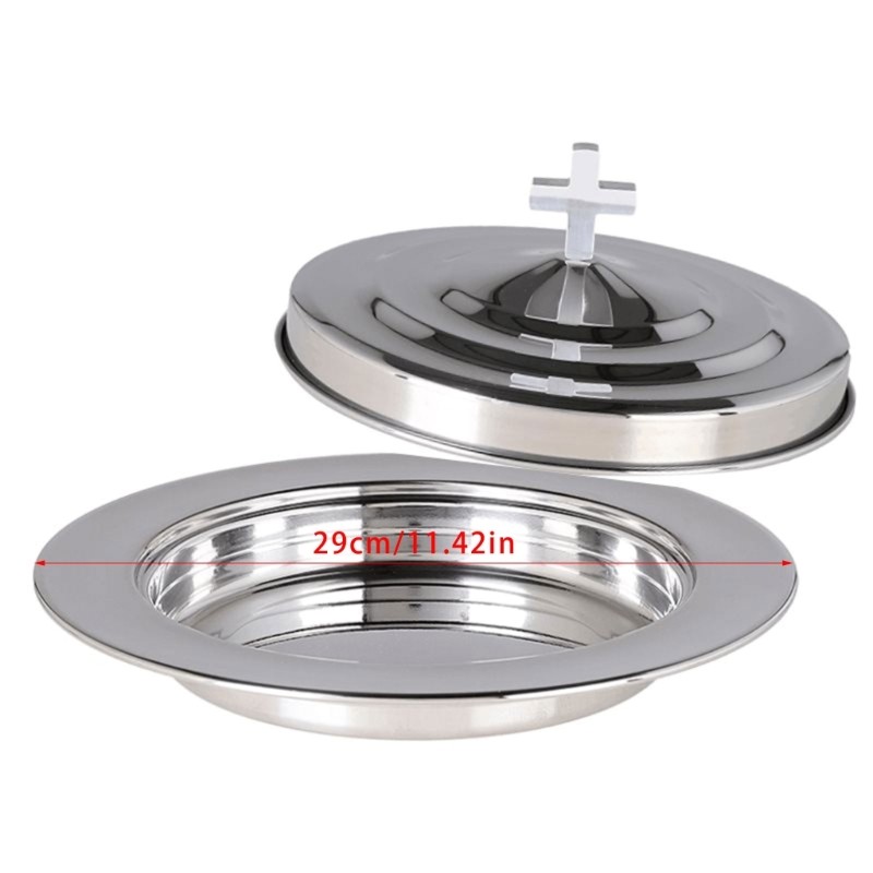 High Capacity 304 Stainless Steels Communion Plate Stackable Lid Included Space